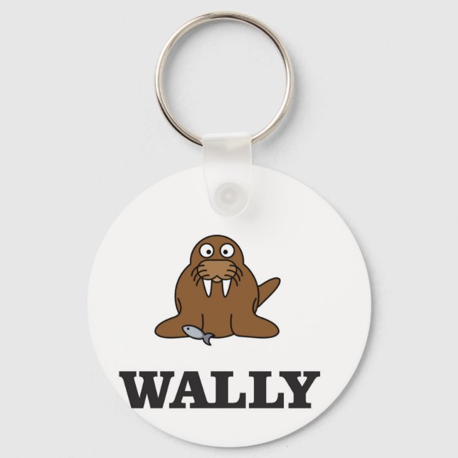 wally the walrus yeah keychain (Front)