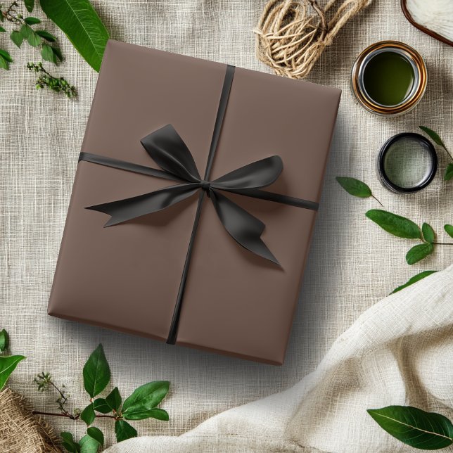 Walnut Brown Solid Color | Classic | Elegant Wrapping Paper (Creator Uploaded)