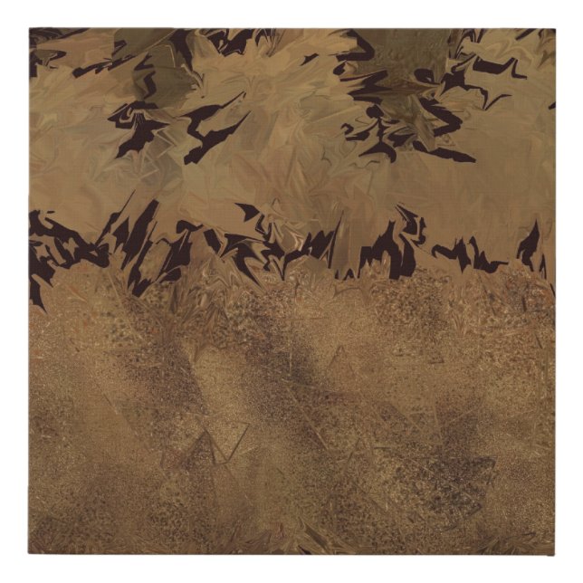 Walnut Creek Brown Abstract Canvas Print (Front)