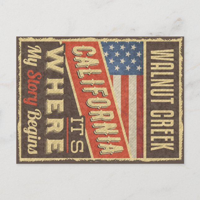 Walnut Creek California Postcard (Front)