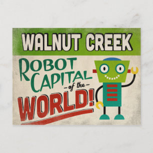 Walnut Creek California Robot - Funny Vintage Postcard