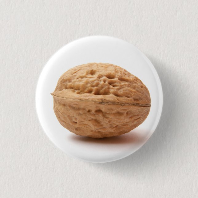 Walnut Flair Pinback Button (Front)