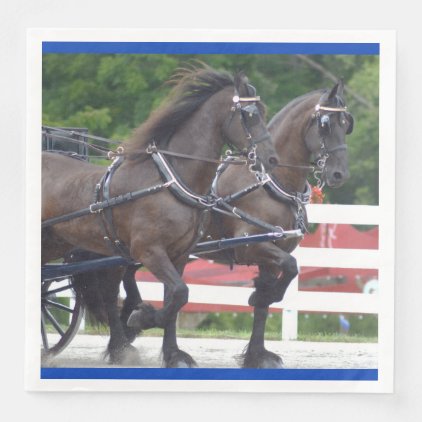 Walnut Hill Carriage Driving Horse Show Paper Dinner Napkin