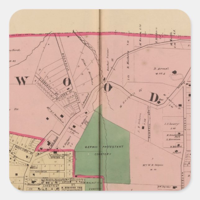 Walnut Hills, Ohio Square Sticker (Front)