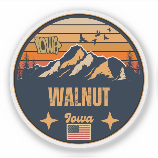 Walnut, Iowa Sticker (Front)