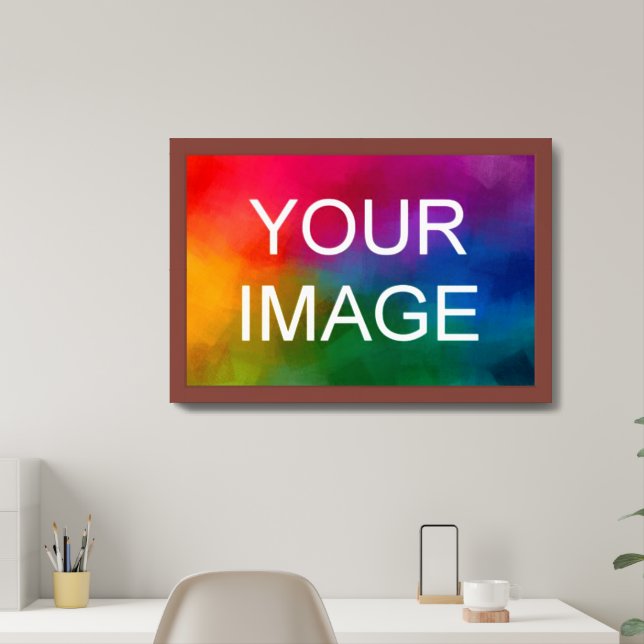 Walnut Modern Wood Frame Best High Quality Elegant Framed Art (Home Office)