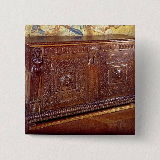 Walnut Sideboard, Lyonnais School Button (Front)