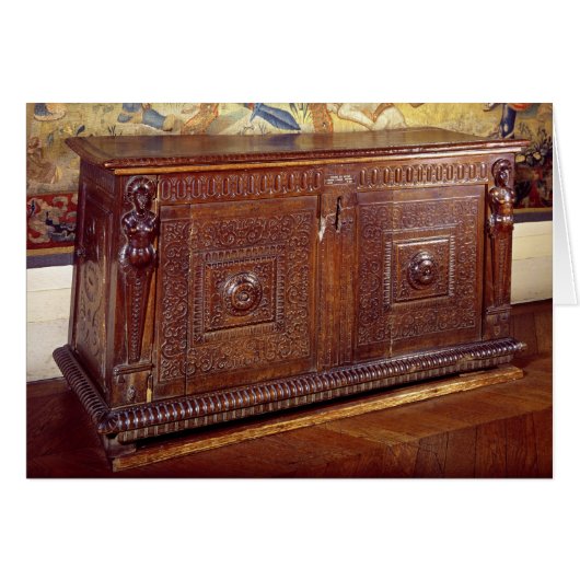 Walnut Sideboard, Lyonnais School Cards (Front Horizontal)