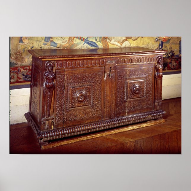 Walnut Sideboard, Lyonnais School Poster (Front)