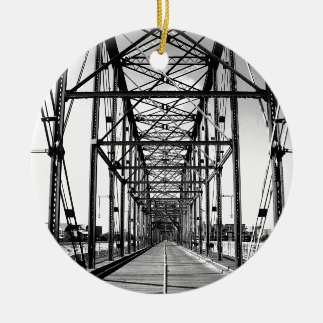 WALNUT STREET BRIDGE - CHATTANOOGA, TN CERAMIC ORNAMENT (Front)