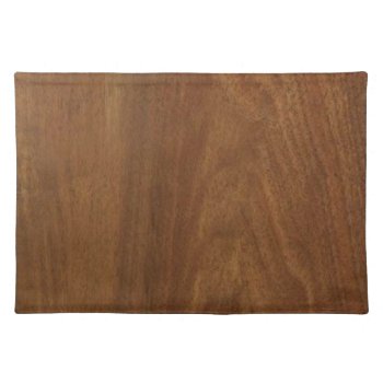 Walnut Wood American Finish  Blank Blanche   Text Cloth Placemat by KOOLSHADES at Zazzle