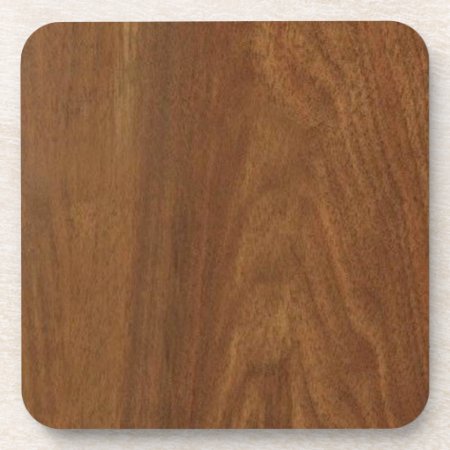 Walnut Wood American Finish  Blank Blanche   Text Coaster