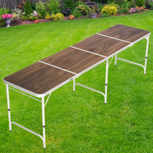 Walnut Wood Beer Pong Table