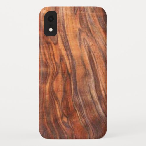 Walnut Wood Grain iPhone XR Case