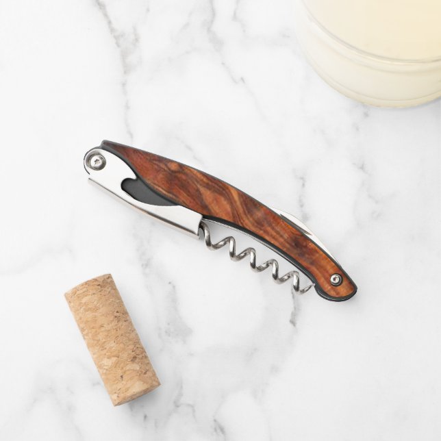 Walnut (Wood Grain) faux Waiter's Corkscrew (Front)