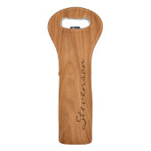 Walnut Wood Grain Look - Customize With You Name Wine Bag (Back)