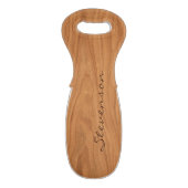 Walnut Wood Grain Look - Customize With You Name Wine Bag (Front Flat)