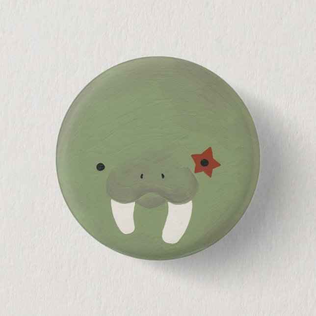 walrus 1 pinback button (Front)