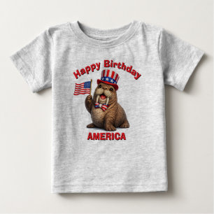 Walrus (5z) Patriotic Kid T-Shirt