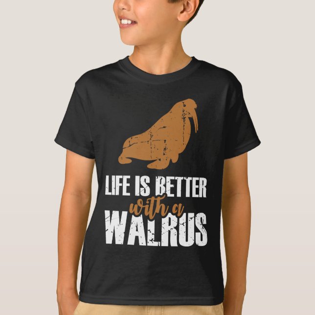 Walrus animal zoo lovers morse sea gift T-Shirt (Front)