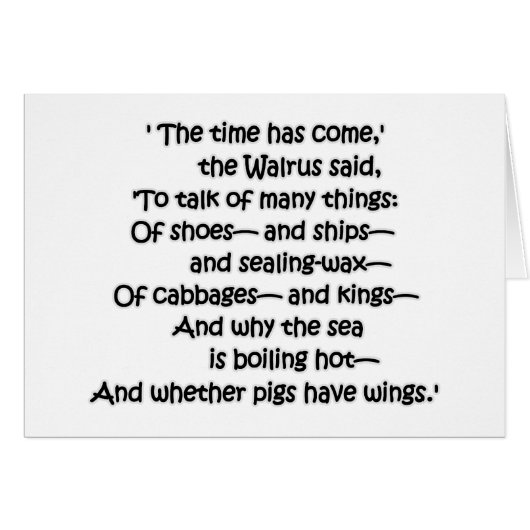 Walrus Cabbages Cards (Front Horizontal)