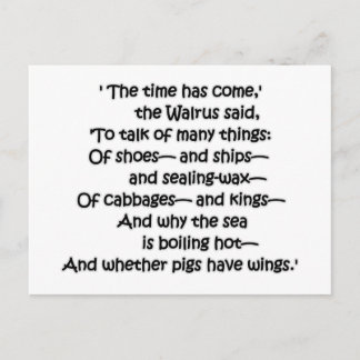 Walrus Cabbages Postcard