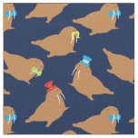 Walrus Cartoon Fabric