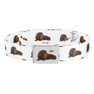 Walrus cartoon illustration belt