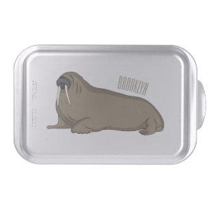 Walrus cartoon illustration cake pan