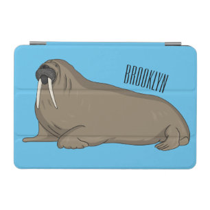 Walrus cartoon illustration iPad mini cover