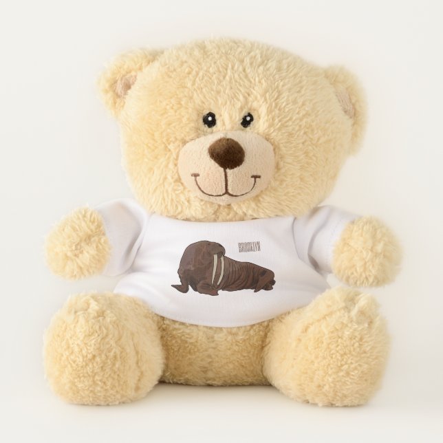 Walrus cartoon illustration teddy bear (Front)