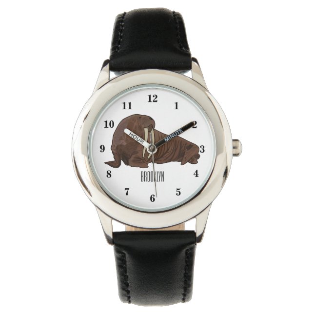 Walrus cartoon illustration watch (Front)