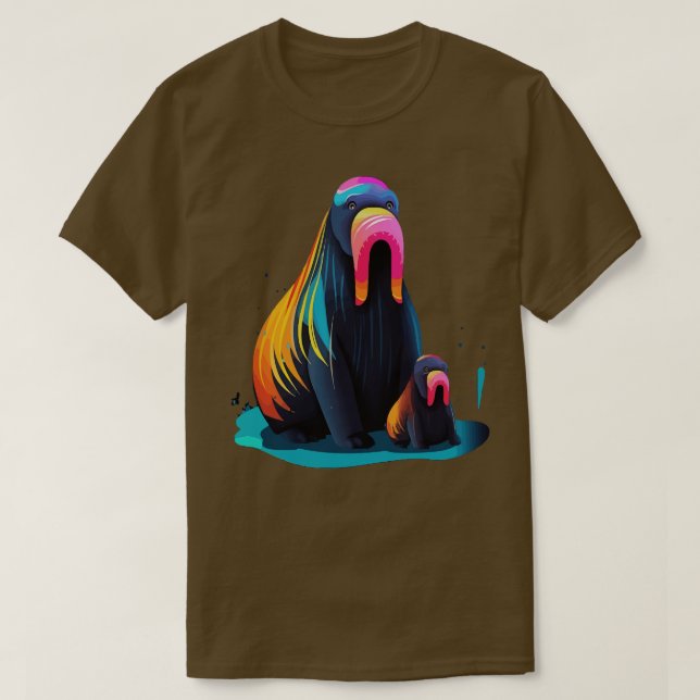 Walrus Fathers Day T-Shirt (Design Front)