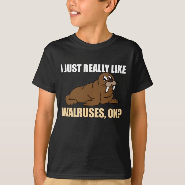 Walrus Gift Animal Zoo Love Arctic T-Shirt (Front)