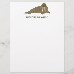 Walrus Graphic Personalized Writing Paper