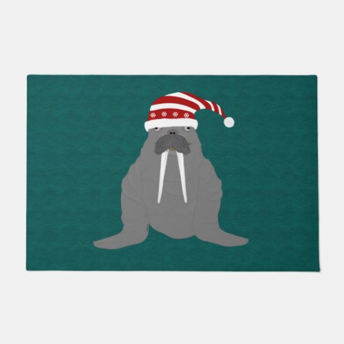 Walrus Holiday Doormat