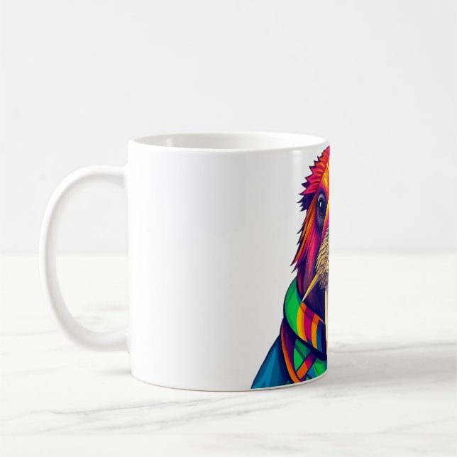 Walrus in Scarf Funny T-Shirt Coffee Mug (Left)