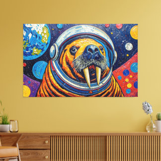 WALRUS IN SPACE-2 CANVAS PRINT