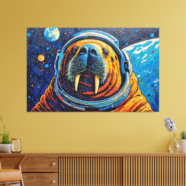 WALRUS IN SPACE-3 CANVAS PRINT (Insitu(LivingRoom))