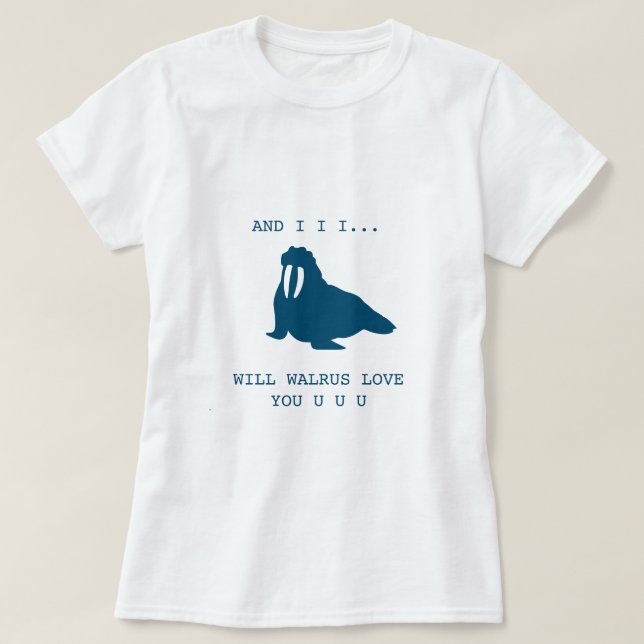 Walrus Love T-Shirt (Design Front)