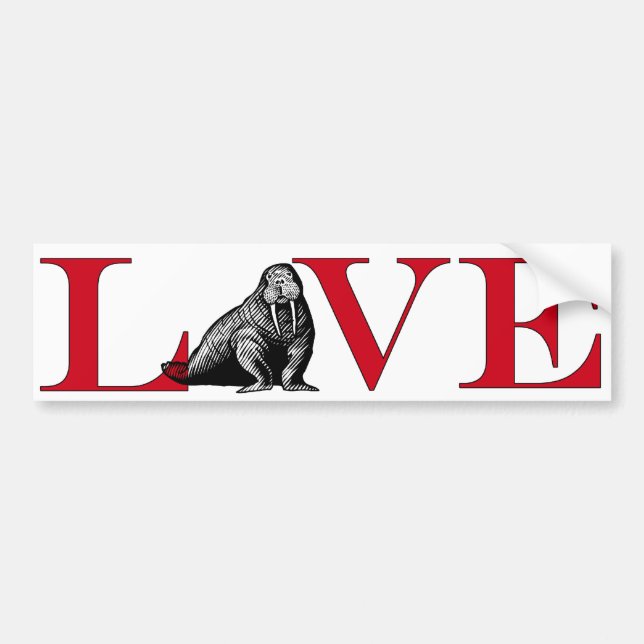 Walrus Lover Bumpersticker Bumper Sticker (Front)