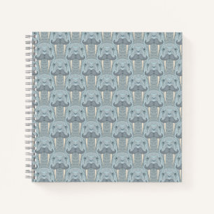 Walrus Mustache Pattern Notebook