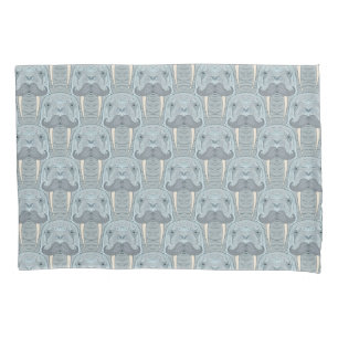Walrus Mustache Pattern Pillow Case