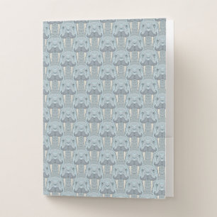 Walrus Mustache Pattern Pocket Folder