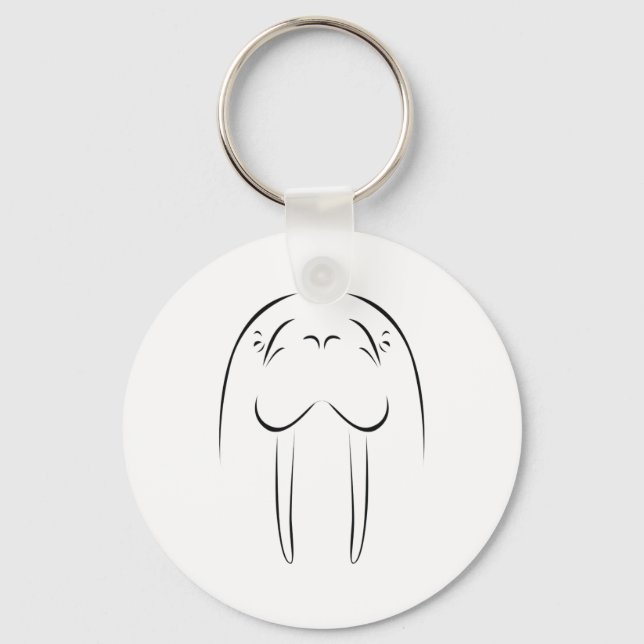 Walrus Outline Keychain (Front)