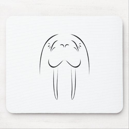 Walrus Outline Mouse Pad