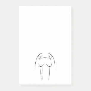 Walrus Outline Post-it Notes