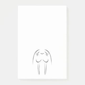 Walrus Outline Post-it Notes
