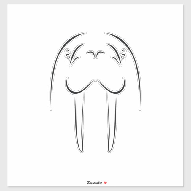 Walrus Outline Sticker (Sheet)