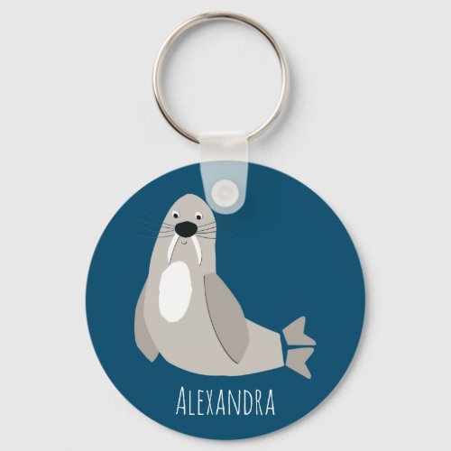 Walrus personalized keychain